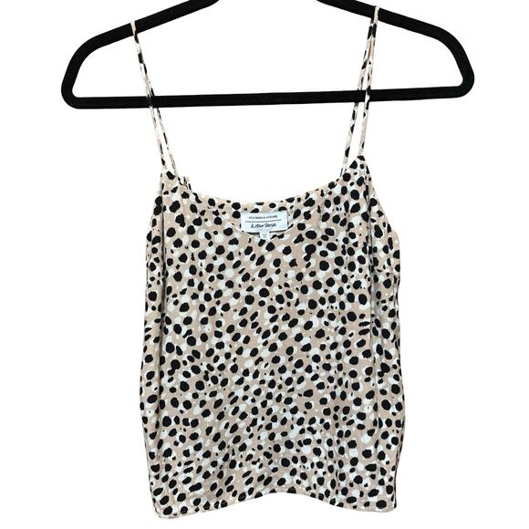 & Other Stories Cheetah Print Spaghetti Strap Tank Top Size 4 - Picture 3 of 6